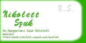 nikolett szuk business card